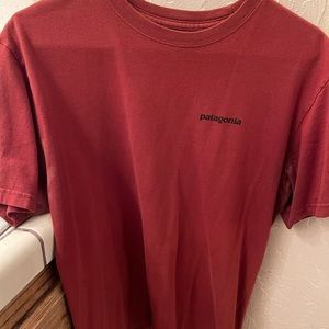 Patagonia t-shirt size Medium, dark red, gently worn.